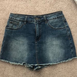 Denim skort